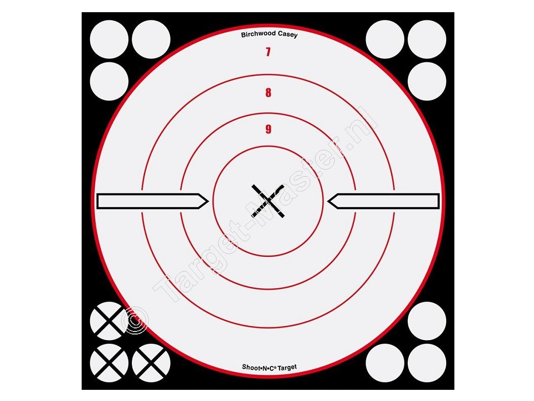 Birchwood Casey SHOOT-N-C Self-Adhesive Targets 20 Centimeter White / Black Targets